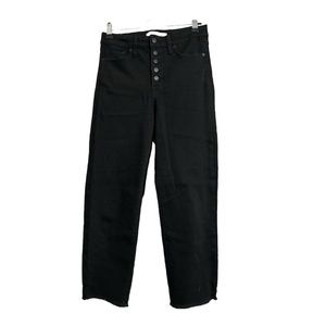 Ella Moss black high rise straight ankle jeans